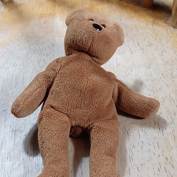 ✓Ty Beanie Babies  Teddy 1993 Brown Bear Plush Stuffed Animal Toy 9" tall - Picture 6 of 9